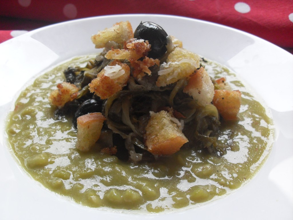 Leftover food recipe 3. Dried peas cream and endive (or fine&nbsp;herbs)