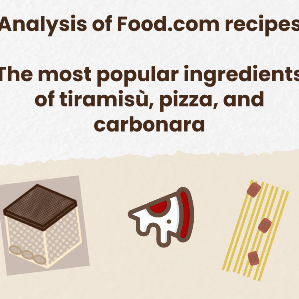 Analysis of Food.com recipes – the most popular ingredients of tiramisù, pizza, and&nbsp;carbonara