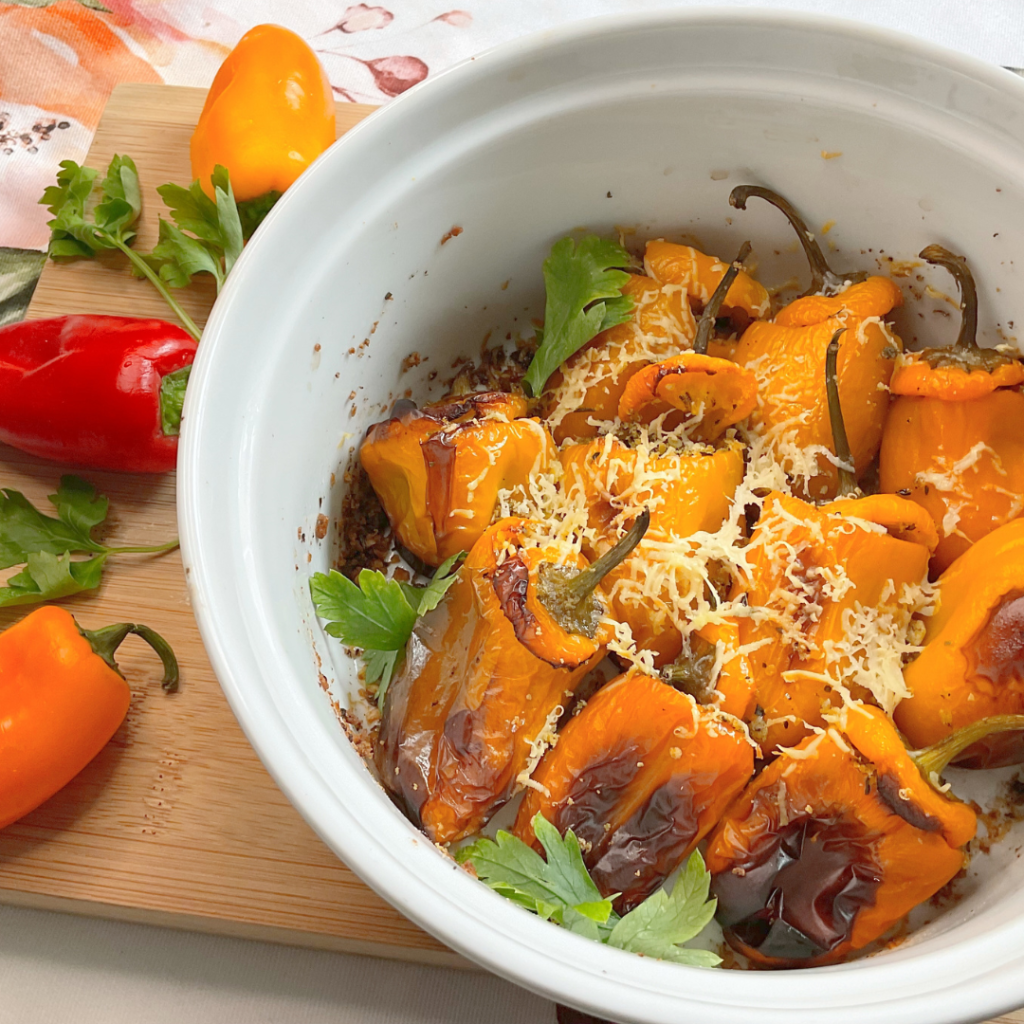 Baked Mini Sweet Peppers Stuffed with Herbs and&nbsp;Capers