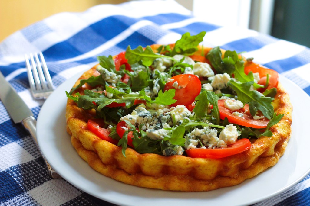 Fluffy Oven-Baked Frittata with Arugula, Blue Cheese &&nbsp;Tomato