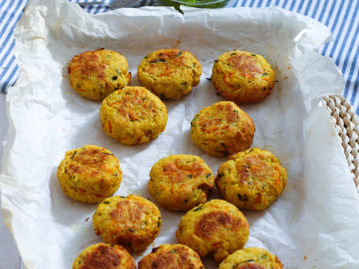 Baked Tofu Croquettes with Vegetables and Chive&nbsp;Pesto